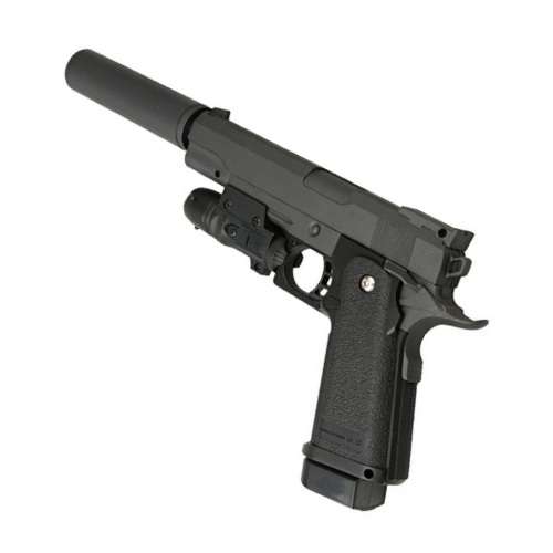 Metal Airsoft BB Pistol with Silencer - G6A