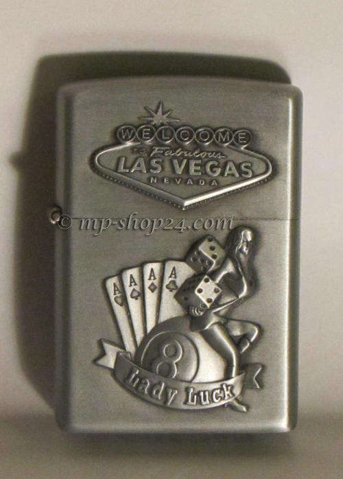 Cotton Oil Zippo Type - Las Vegas Nevada - Lady Luck