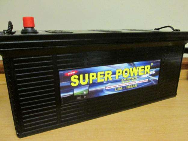 Super Power Rechargeable Solar Batteries - 105AH 12V