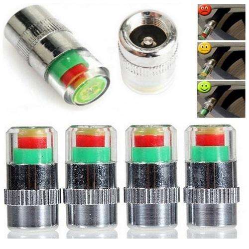 4PCS Car Auto Tire Pressure Monitor Valve Stem Caps Sensor Indicator Eye Alert Diagnostic Tools Kit