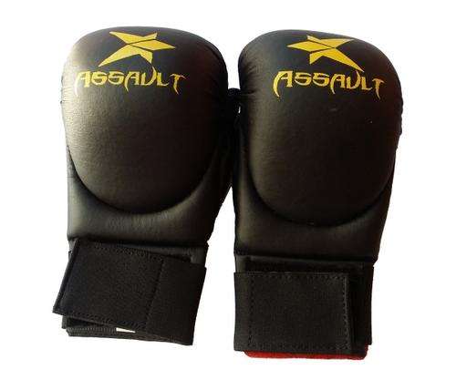 Assault Leather MMA Gloves Sparring Training Grappling Boxing Cage Glove - Large