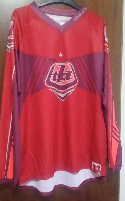 Troy Lee Design MX Long Sleeve Jersey - Red and Maroon - XXL