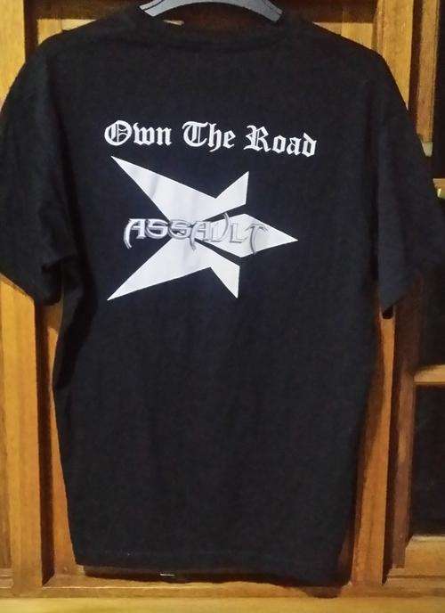 100% Brushed Cotton - Assault Bikers T-Shirt - Own the Road - Black