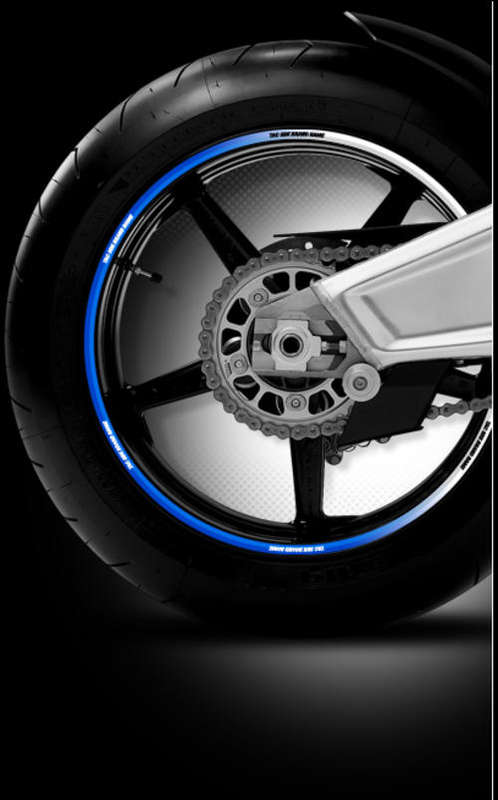 TAC Superbike Rim Decals - Suzuki GSXR600 - Crossfade Blue to White