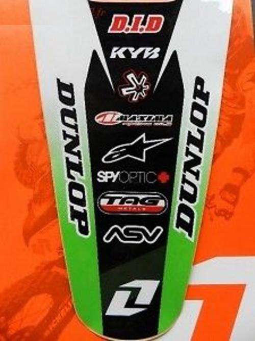 ONE INDUSTRIES Kawazaki KXF 250-450 Rear Fender Sponsor Kit DE-RF-KW461