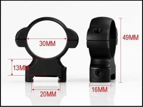 Cast Iron-Scope mount Picatinny rail for 30mm scope tubes (High)