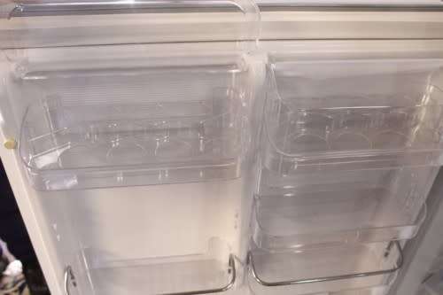 A silver original Smeg (model FAB30S7) "50's Retro Style Aesthetic" fridge-freezer combo
