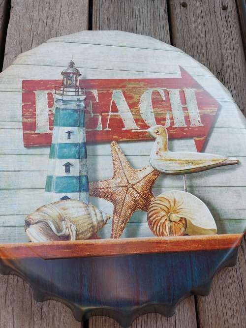 Beach ---> Direction - Collectable Tin Cap