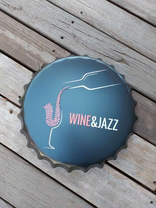Wine and Jass - Collectable Tin Cap