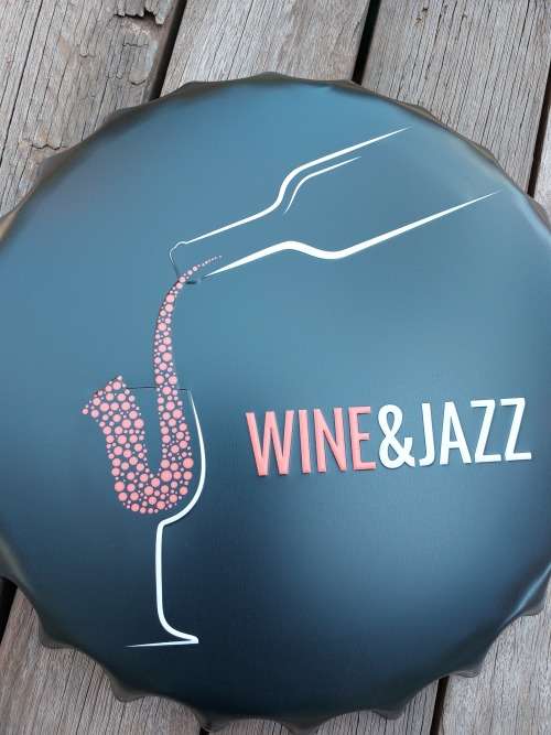 Wine and Jass - Collectable Tin Cap