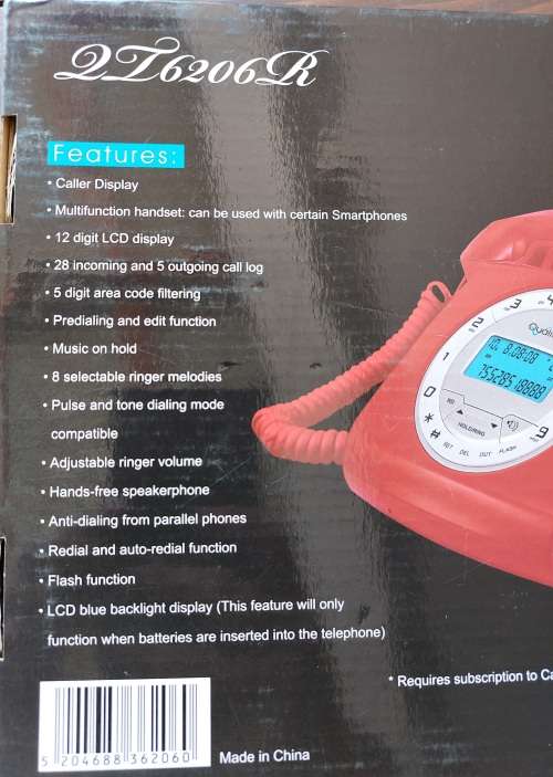 Qualitel Retro Feature Telephone - RED