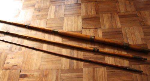 Antique Edwardian split cane fishing rod