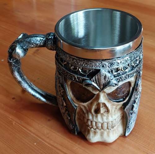 Stainless Steel 3D Skull Design Mug