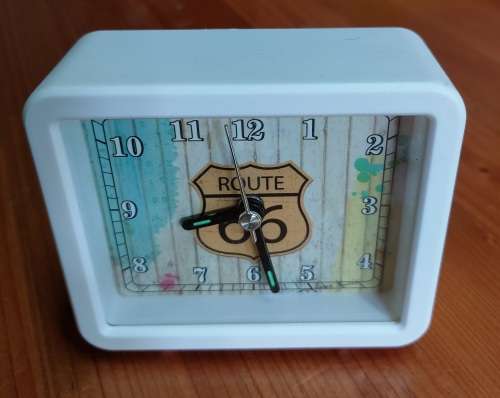 `Route 66` Bedside Clock