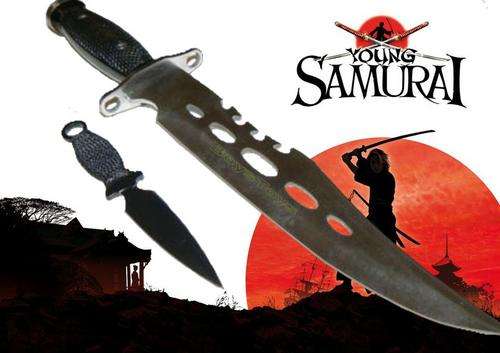 Limited Edition Silver Falcon Hunting Knife with Throw Knife