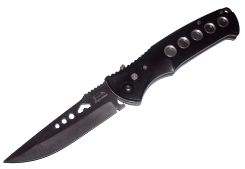 Stainless Black Tactical Flick Knife