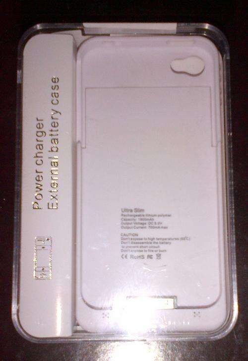 **FREE POSTAGE** Double up your iPhone 4's battery life with this super slim external battery cover