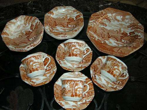 J & G Meakin "Shantung" Tea/Dinner Set