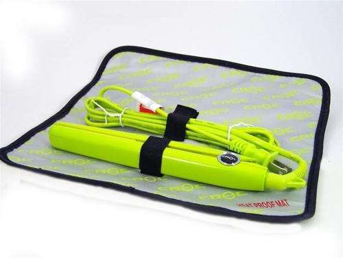 Turboion Baby Croc Professional Dual Voltage Mini Travel Flat Iron, Lime, 5/8 Inch