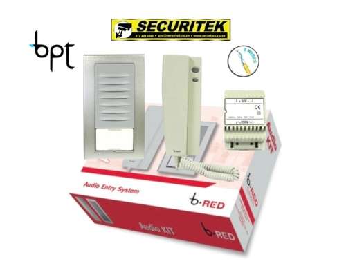 BPT B·RED Audio Intercom Kit with Entry Panel, handset and power supply