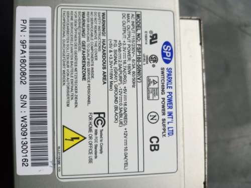 FSP180-50NIV-H - 180 Watt SFX Power Supply for HP, Compaq, Emachine and others.