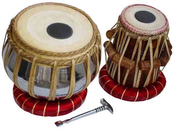 PROFESSIONAL INDIAN DOUBLE-SKIN MUMBAI TABLA DRUMS + CD + GIGBAG + MANUAL