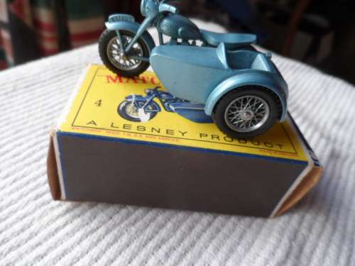MATCHBOX NO 4 TRIUMPH MOTORCYCLE WITH SIDE CAR