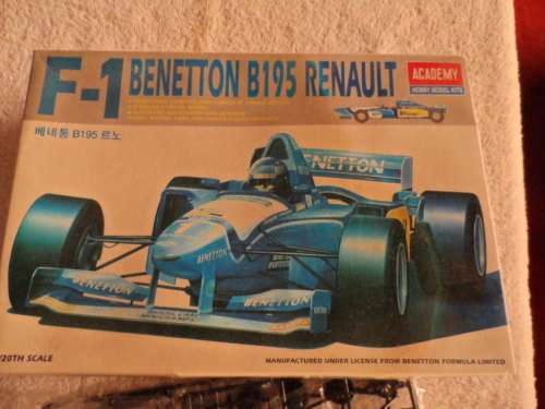 ACADAMY 1/20 SCALE F-1 BENETTON UNBUILT AND TWO OTHERS FOR PARTS