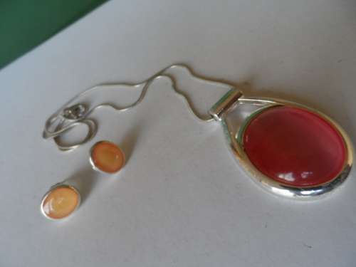 Pendant and earings