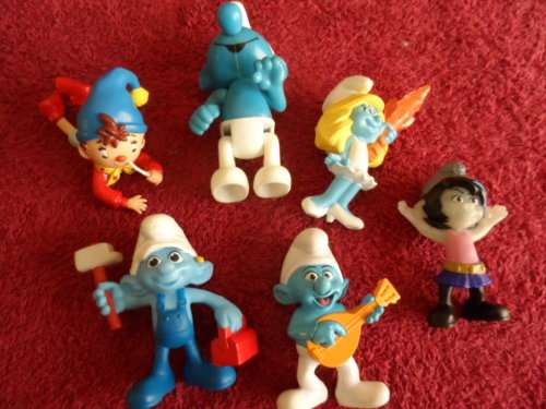Assortment of smurfs and noddy very unusual ones