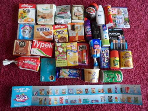 Complete set of mini checkers groceries first edition
