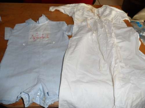 Vintage baby nighty and crawler