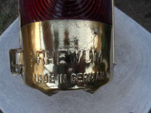 GERMAN RHEWUM RAILWAY LAMP - ROUND COMPARTMENT
