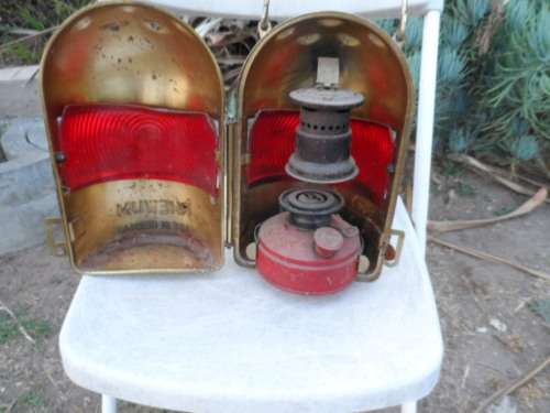 GERMAN RHEWUM RAILWAY LAMP - ROUND COMPARTMENT