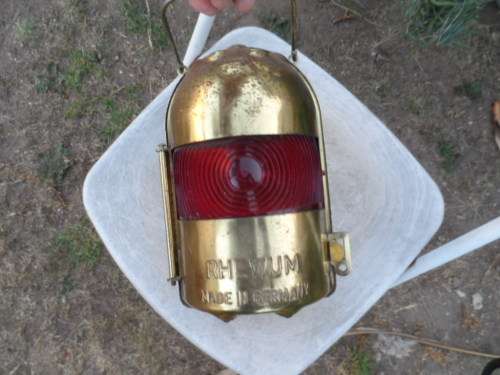GERMAN RHEWUM RAILWAY LAMP - ROUND COMPARTMENT