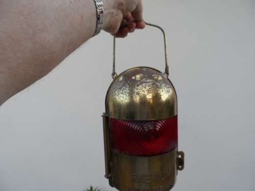 GERMAN RHEWUM RAILWAY LAMP - ROUND COMPARTMENT
