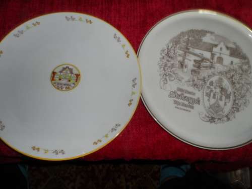 Two plates boschendal 26cm diameter and oude meester 27cm diameter