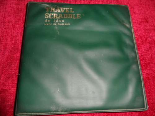 Travel Scrabble in zipper case.