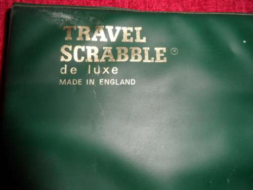 Travel Scrabble in zipper case.