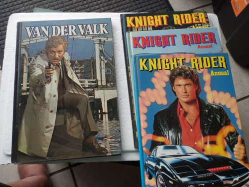 Three  Night Rider annual and one Van der Valk annual and all annuals lovely condition