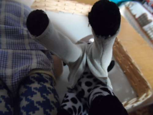 Vintage Rag Doll plus Wobble Head Dalmation lady.