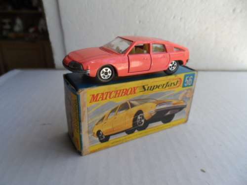 ORIGINAL MATCHBOX SF NO 56 MC 1800 Pininfarina  PINK Solid Wheel VNM/B