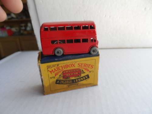 ORIGINAL MATCHBOX NO 5 LONDON BUS -PAPER DECALS EXC/B