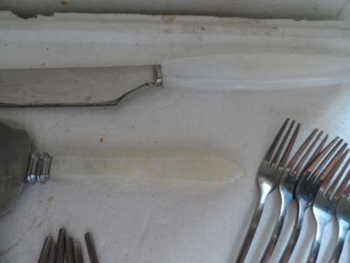 Lot of mixed cutlery almost new the ladybird one has 6 not 5 as in picture