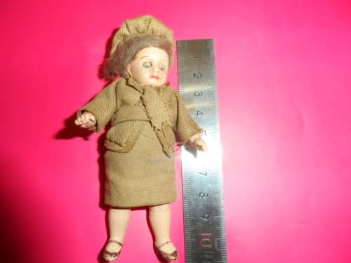 Very rare find German Kestner Military girl moving eyes all original. 9cm. no chips