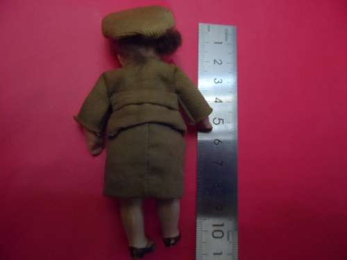 Very rare find German Kestner Military girl moving eyes all original. 9cm. no chips
