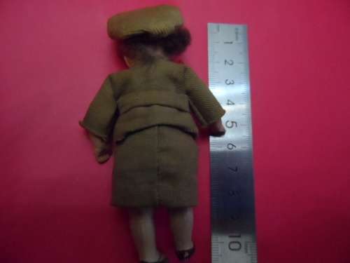 Very rare find German Kestner Military girl moving eyes all original. 9cm. no chips