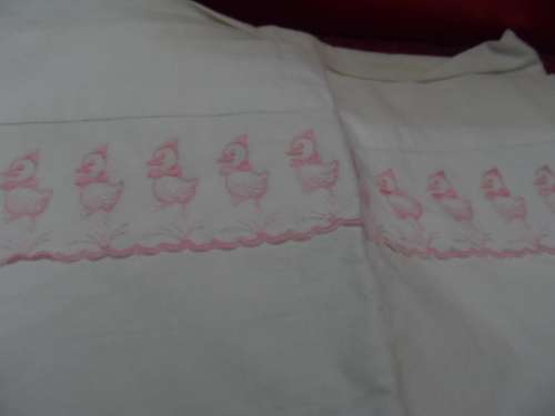 Beautiful vintage pure cotton flat sheets and pillow cases.
