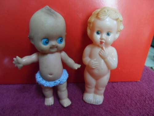 Small cupie doll and another old doll