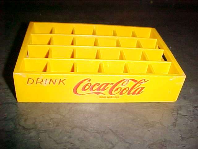 Vintage plastic miniature empty coke crate